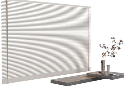 现代百叶窗帘 摆件组合3d模型 现代百叶窗帘 摆件组合