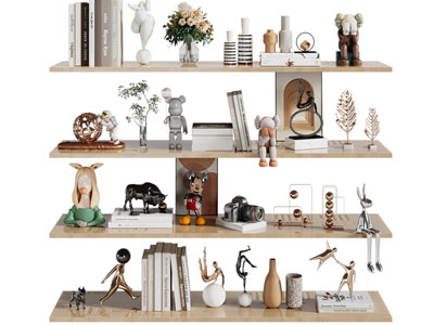 现代书本 装饰品 摆件组合