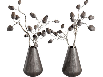 侘寂风花瓶花卉