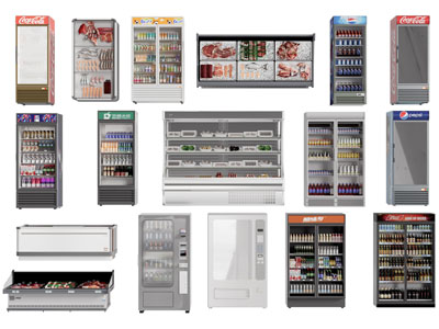 现代饮料冰箱 冷柜 展示柜 保鲜柜3d模型 现代饮料冰箱 冷柜 展示柜 保鲜柜