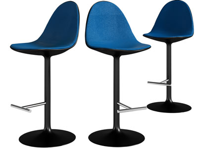 现代蓝色吧椅