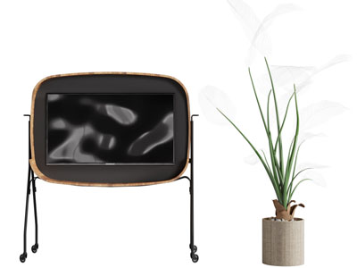 现代滑轮的休闲椅子