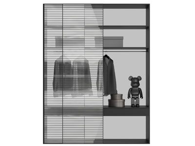 现代玻璃推拉门衣柜3d模型 现代玻璃推拉门衣柜