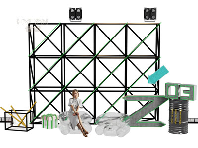 工业风loft演绎舞台 户外装置 美陈