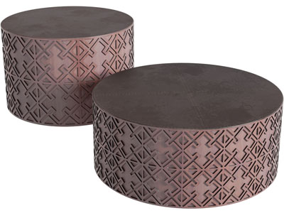 新中式圆形茶几3d模型 新中式圆形茶几