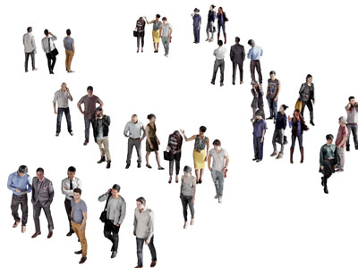 现代走路的女人 男人 多人 人物3d模型 现代走路的女人 男人 多人 人物