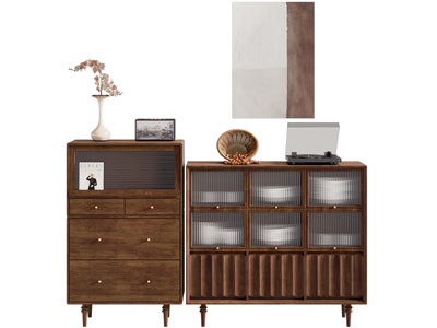 中古风实木餐边柜 边柜