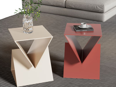 现代方形边几角几3d模型 现代方形边几角几