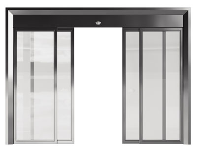 现代小区感应大门