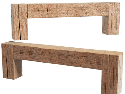 侘寂风实木长凳子