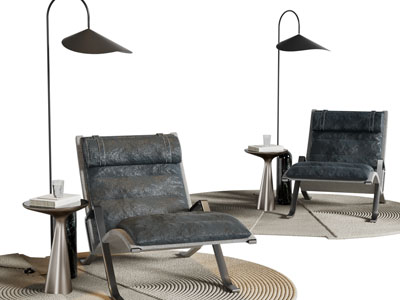 现代休闲椅子 落地灯