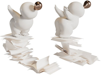 现代吹泡泡的娃娃雕塑雕刻摆件3d模型 现代吹泡泡的娃娃雕塑雕刻摆件