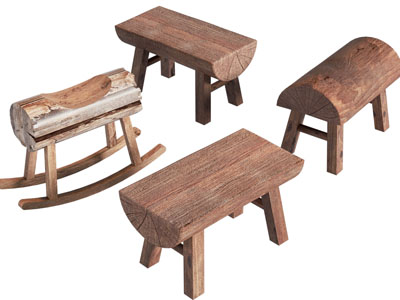 现代实木凳子 木马