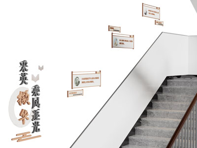 新中式墙饰 人物展示墙