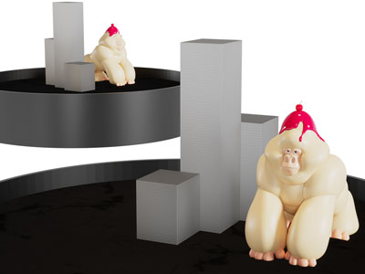 现代猩猩雕塑雕刻摆件3d模型 现代猩猩雕塑雕刻摆件