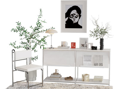 现代玄关柜 休闲椅子