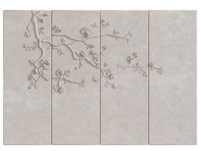 新中式背景墙3d模型 新中式背景墙