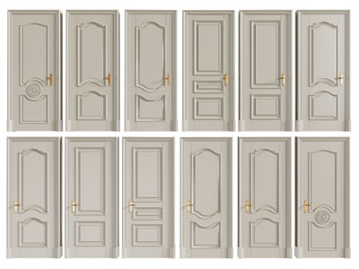 简欧单扇平开门