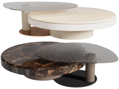 现代拼接茶几3d模型 现代拼接茶几