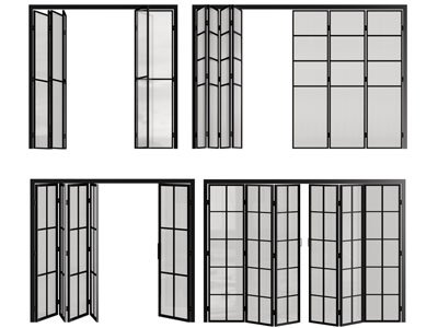 现代玻璃推拉门 折叠门