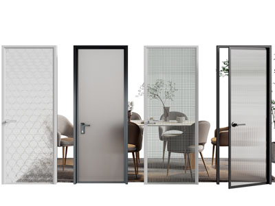 现代玻璃平开门