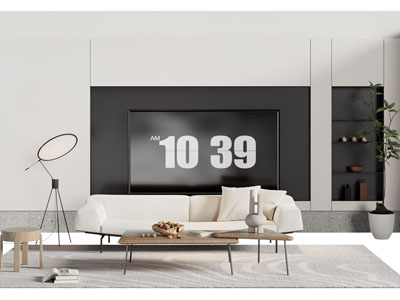 现代电视背景墙3d模型 现代电视背景墙