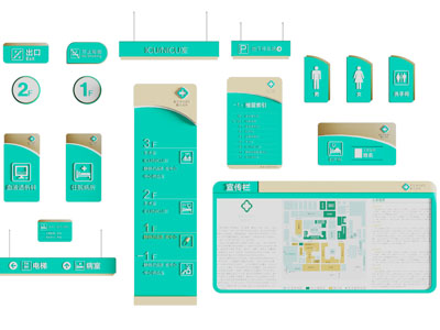 现代医院指示牌 宣传栏
