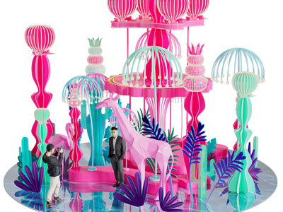 现代海洋生物网红打卡点 户外装置 美陈