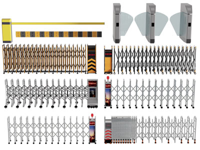 现代可伸缩大门 遥控大门 收费杆