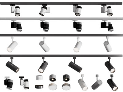 现代可转向轨道磁吸灯