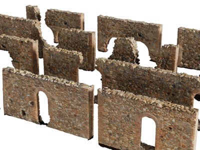 工业风loft残破的石头墙3d模型 工业风loft残破的石头墙