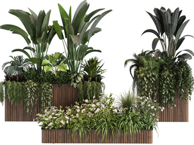 现代实木花箱盆栽花草花卉植物