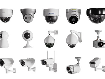 现代360可转向监控摄像头3d模型 现代360可转向监控摄像头