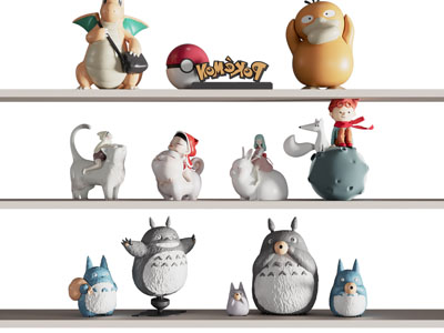 现代陶瓷雕塑雕刻摆件组合