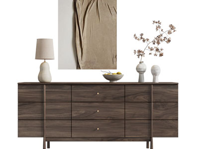 现代实木玄关柜 边柜