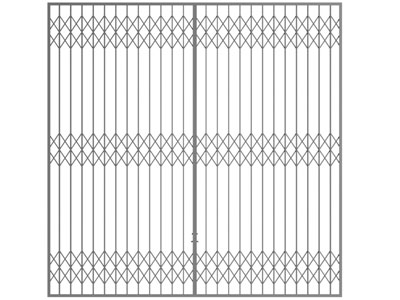 现代可折叠防盗门 铁艺大门