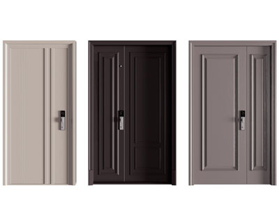 现代子母入户平开门 防盗门 大门