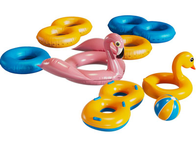 现代火烈鸟造的游泳圈