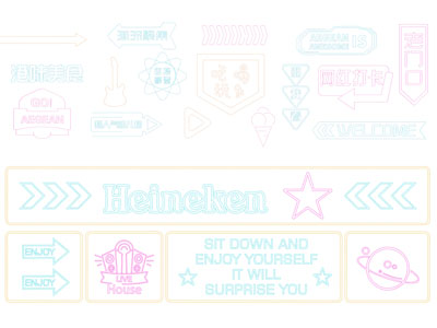 现代霓虹灯 装饰灯 墙饰 广告灯