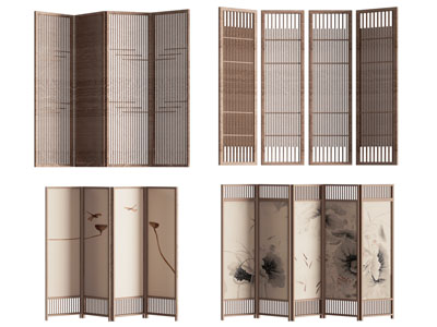 新中式实木屏风