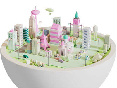 现代卡通沙盘摆件 美陈