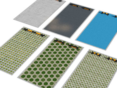 现代长方形停车位