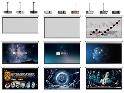 现代投影幕布 投影仪3d模型 现代投影幕布 投影仪