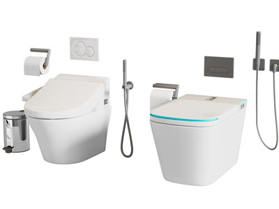 现代智能马桶 垃圾桶