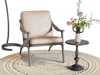 法式休闲椅子 边几