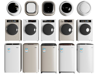 现代全自动洗衣机3d模型 现代全自动洗衣机