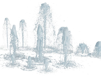 现代喷泉 水景 水柱