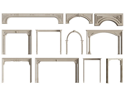 欧式门套 垭口3d模型 欧式门套 垭口