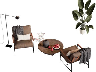 现代休闲椅子 茶几组合