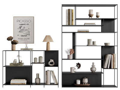 现代金属开放式装饰架 置物收纳架